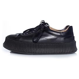 Jil Sander-JIL SANDER, platform sneakers in black-Black