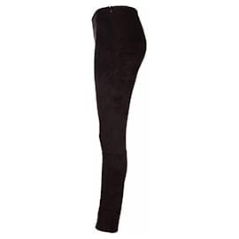 Autre Marque-NIKKIE, Black suede look trousers.-Black