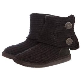 UGG, botins de malha preta. Preto