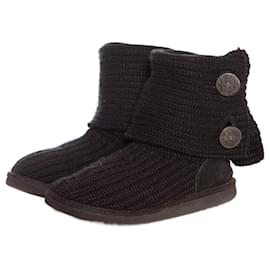 Ugg-UGG, black knitted ankleboots.-Black