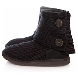 Ugg-UGG, black knitted ankleboots.-Black