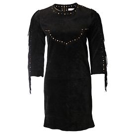 Autre Marque Di Daniel, abito nero con frange e borchie Nero