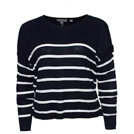 Vince, Pull rayé bleu et blanc Bleu