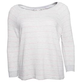 Joie-Joie, Grey sweater with pink stripes.-Grey