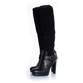 gucci, Black over knee sock boots Black
