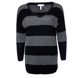 Joie, Pull rayé gris et noir Noir Gris