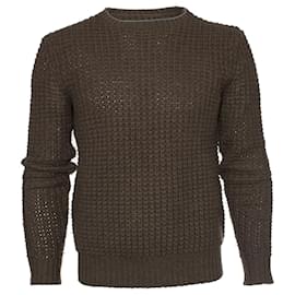 All Saints ALLE HEILIGEN, grüner gestrickter Wollpullover. Grün