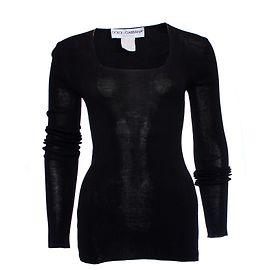 DOLCE & GABBANA, Cotone elasticizzato nero. Nero