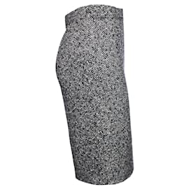Jil Sander-JIL SANDER, Black/White cashmere boucle skirt.-Black,Grey