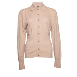Chanel-Chanel, camel cashmere cardigan.-Brown