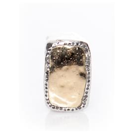 Autre Marque-Rosa Maria, Silver Ring with layer of grey diamonds surrounding an 18k gold center.-Silvery,Golden