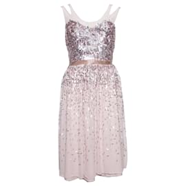 French Connection-French connection, Pink dress with sequins.-Pink