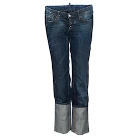 Dsquared2-Dsquared2, Jeans blu con tubi torniti extra alti, taglia IT42/S.-Blu