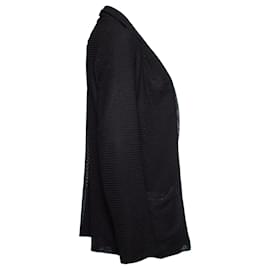 Autre Marque-American Retro, Black cardigan with pocket on the chest and 2 side pockets in size 2/M.-Black
