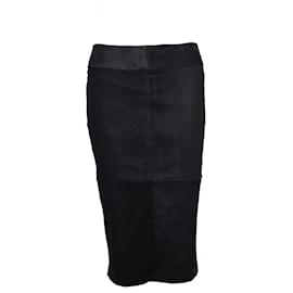 Autre Marque-DNA, black suede skirt in size 1/S.-Black