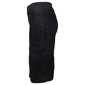 Autre Marque-ADN, falda de gamuza negra en tamaño 1/S.-Negro