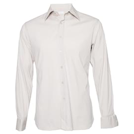 Prada-Prada, chemise beige en taille 40-15 3/4 (M).-Autre