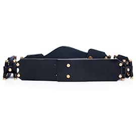 Yves Saint Laurent-YVES SAINT LAURENT, Patent leather waist belt.-Black