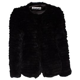Autre Marque Anna Ventura, Strickjacke aus gestricktem Pelz Schwarz