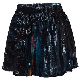 IRO, Metallic printed mini skirt Black