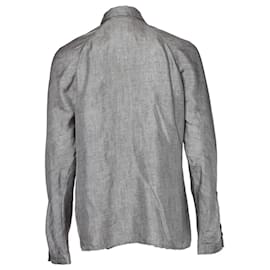 Autre Marque-MAX MARA, Grey shiny blouse-Grey