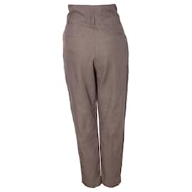 Iro-IRO, Braune Pantalon mit hoher Taille-Braun