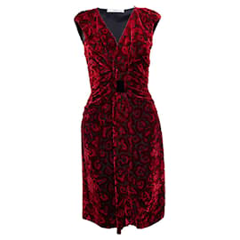 Prada, rotes Samtkleid Rot