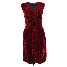Prada, robe en velours rouge Rouge