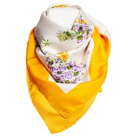 Gucci-Gucci, Vintage-Schal mit Blumendruck-Gelb