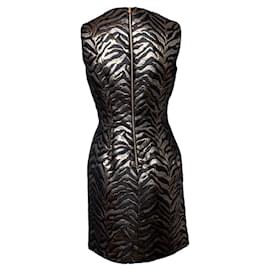 Roberto Cavalli-Roberto Cavalli, Lurex zebra printed dress-Black