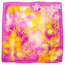Gianni Versace Versace dell'atelier, Sciarpa rosa con stampa giungla Multicolore