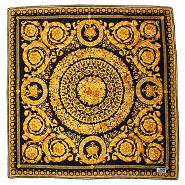 Gianni Versace, Lenço estampado barroco Preto