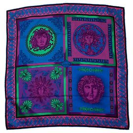 Gianni Versace Versace dell'atelier, Sciarpa con Medusa multicolore Multicolore