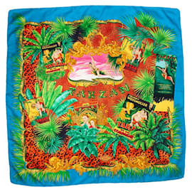 Gianni Versace-Atelier versace, Multicolored jungle Tarzan scarf-Multiple colors