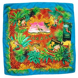 Gianni Versace taller versace, Bufanda Tarzán selva multicolor Multicolor