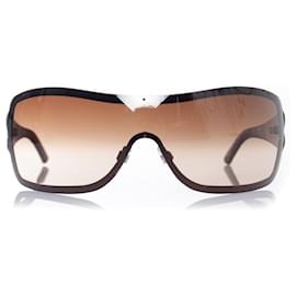 Chanel-Chanel, Brown shield sunglasses-Brown