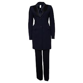 VERSACE, Maxi blazer e pantalone blu Blu