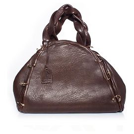 Autre Marque Casa Du Posh, Bolsa de ombro de couro marrom Marrom