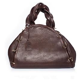 Autre Marque-Maison Du Posh, Brown leather shoulder bag-Brown