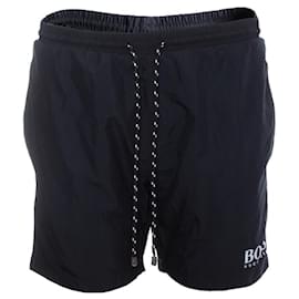 Hugo Boss-Hugo Boss, black swim shorts.-Black