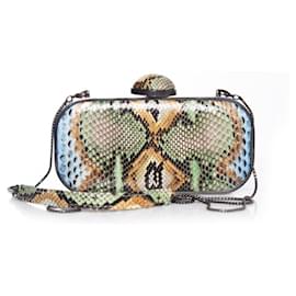 Autre Marque Casa Du Posh, clutch python multicolorida Multicor