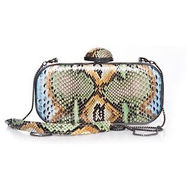 Autre Marque Casa Du Posh, bolso de mano de pitón multicolor Multicolor