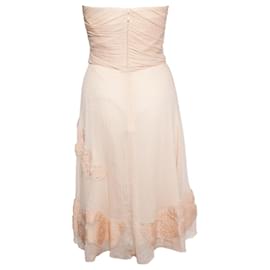 Christian Lacroix-Christian Lacroix, Strapless nude colored dress-Pink,Other