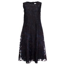 Autre Marque St. Émile, Robe bleue brodée de fleurs Bleu