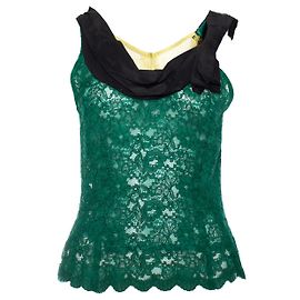 Autre Marque TOGA Top de renda verde em viscose Outro