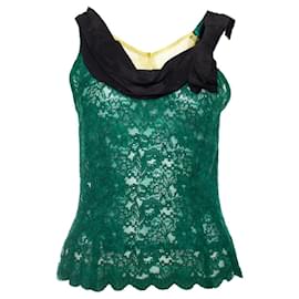 Autre Marque-TOGA, Green Lace Top-Other