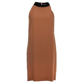 Céline, robe dos nu tricolore Marron Autre