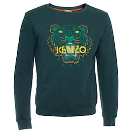 Kenzo-KENZO, suéter verde com parte superior.-Verde