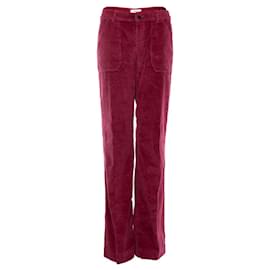 Autre Marque-bash, pink velvet rib trousers-Pink