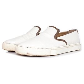 Hermès Hermes, Calça tênis em couro branco Branco